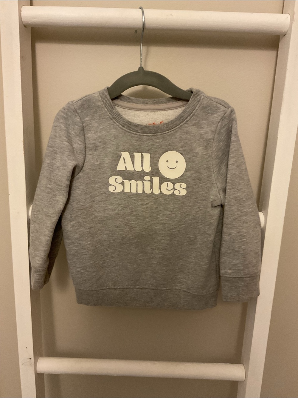 Cat & Jack Gray 'All Smiles' Crewneck Sweatshirt
